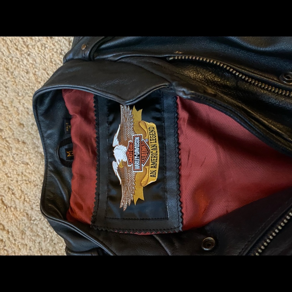 Black Leather Harley Davidson Jacket